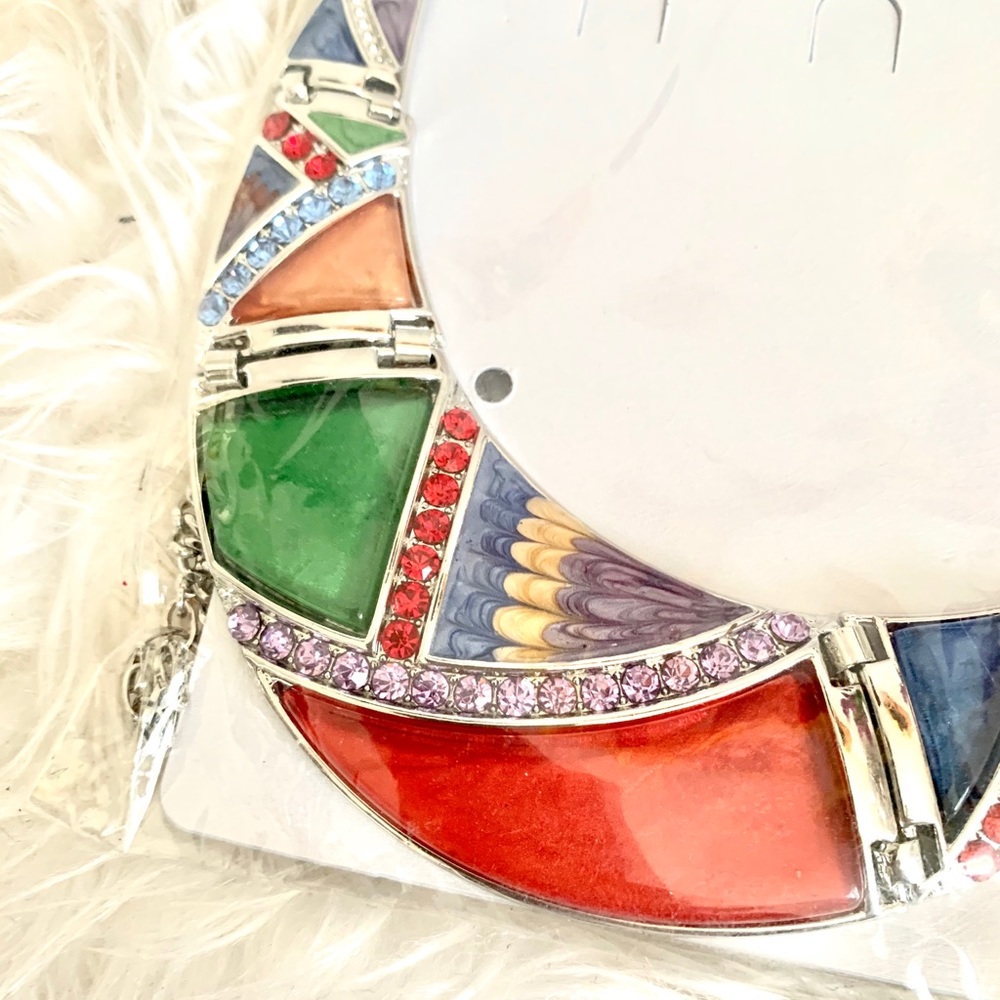 New💕Geometric Rhinestone Necklace Set - Picture 4 of 6